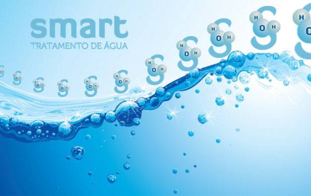 imagem de água em onda com o logo da smart na crista da onda